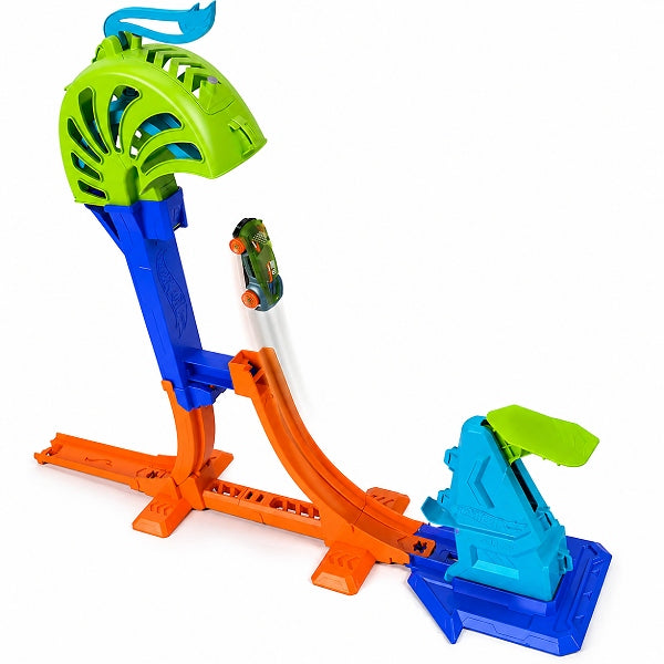 Hot Wheels Stunt Tracks Power Launch Champion Track Set With 1:64 Scale Die-Cast Toy Car alternate