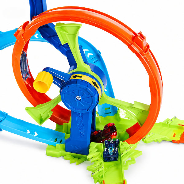 Hot Wheels Stunt Tracks Turbine Challenge Track Set With Die-Cast Toy Car alternate