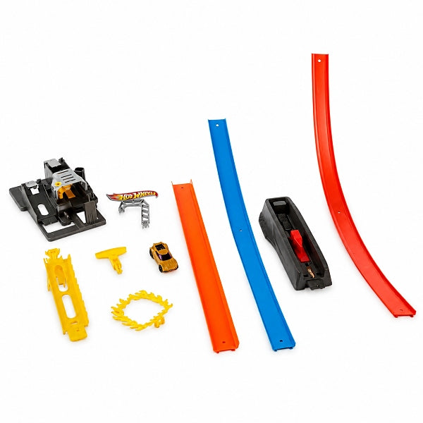 Hot Wheels Energy Track Set With Toy Car – Double Loop & Ring Of Fire Stunt Playset alternate