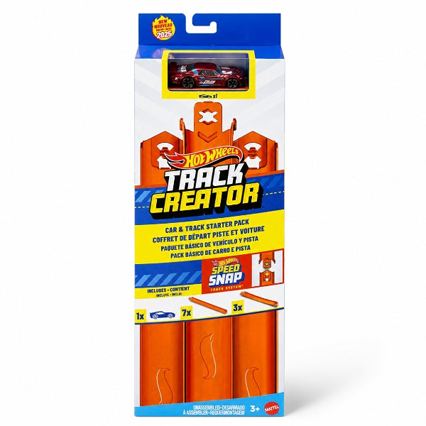 Hot Wheels Track Creator Starter Pack With 1:64 Scale Toy Car & 10 Ft Speed Snap Track