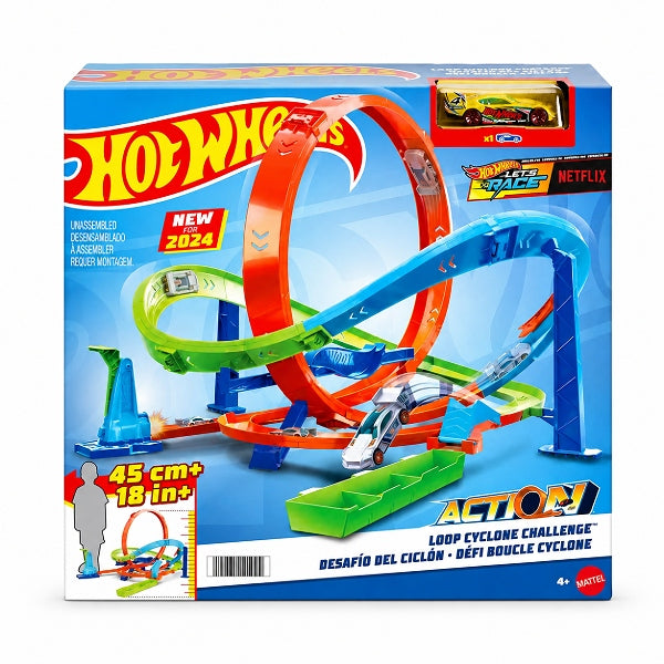Hot Wheels Action Hyper Loop Extreme Track Set With 1:64 Scale Toy Car