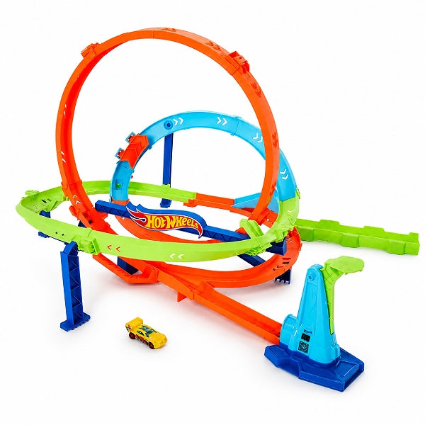 Hot Wheels Action Hyper Loop Extreme Track Set With 1:64 Scale Toy Car alternate