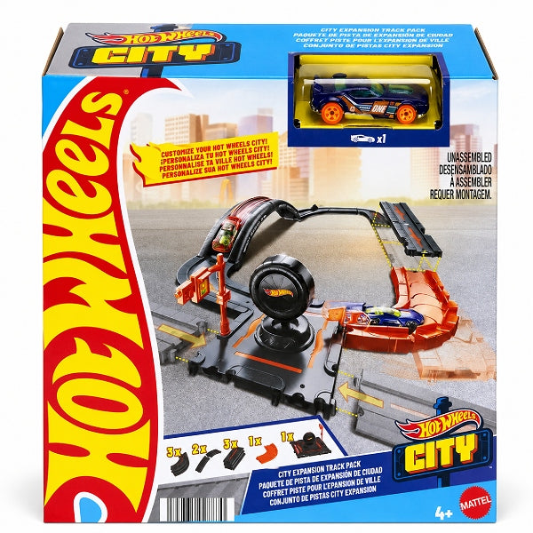 Hot Wheels City Expansion Track Pack With 10 Track Pieces & 1 Toy Car