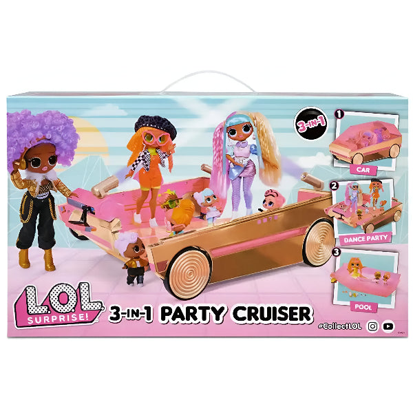 L.O.L. Surprise! 3-In-1 Party Cruiser Car – With Surprise Pool