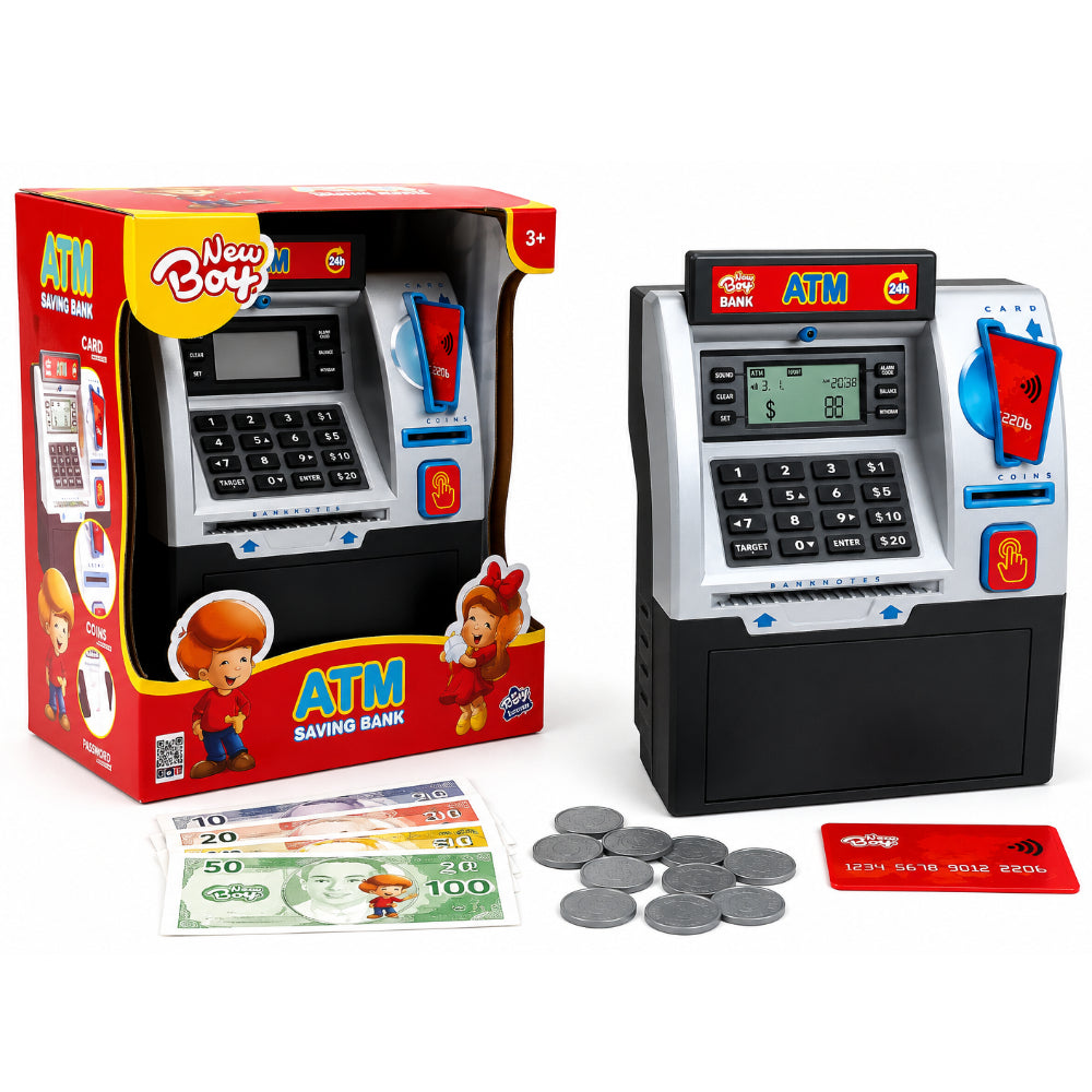 New Boy Atm Savings Bank Machine For Kids – Black