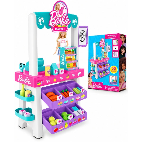 Barbie Supermarket Shopping Playset with Lights & Sounds