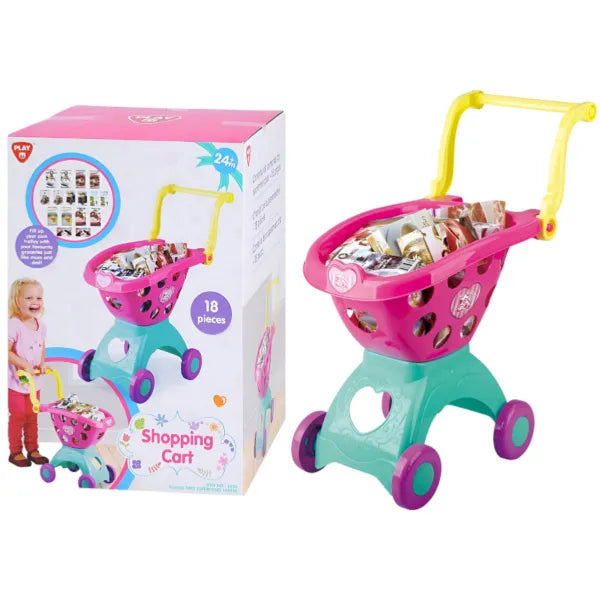Playgo Shopping Cart Play Set – Pretend Grocery Toy for Kids