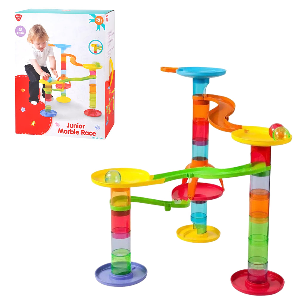 Playgo Junior Marble Race Game Set 31Pcs