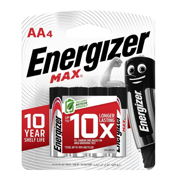 Energizer Max Aa Alkaline Batteries – Long-Lasting Power, Pack Of 8