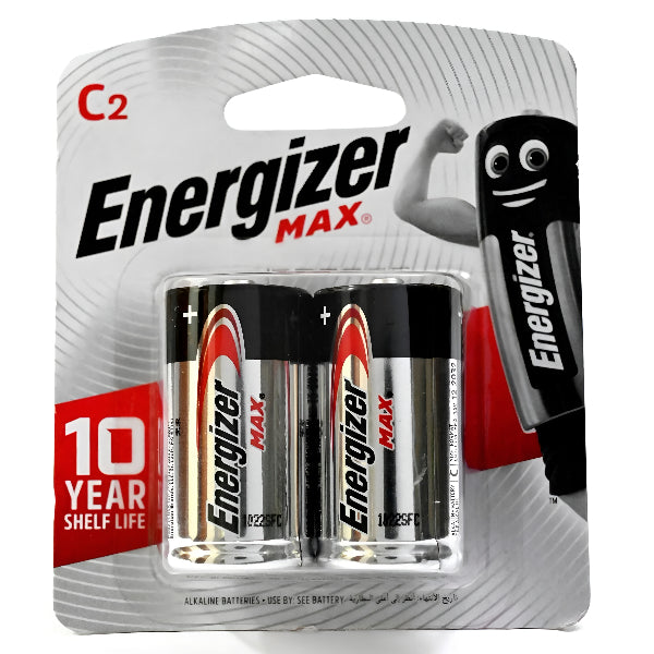 Energizer C Alkaline Batteries – Long-Lasting Power, Pack Of 2