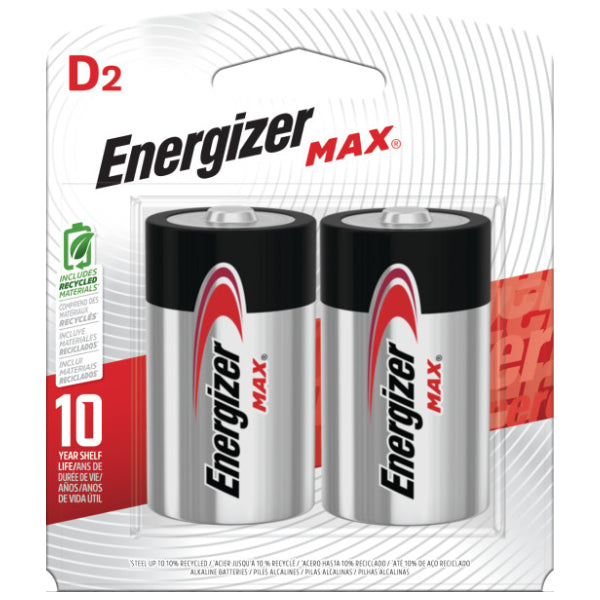 Energizer D Size Alkaline Batteries – Pack Of 2