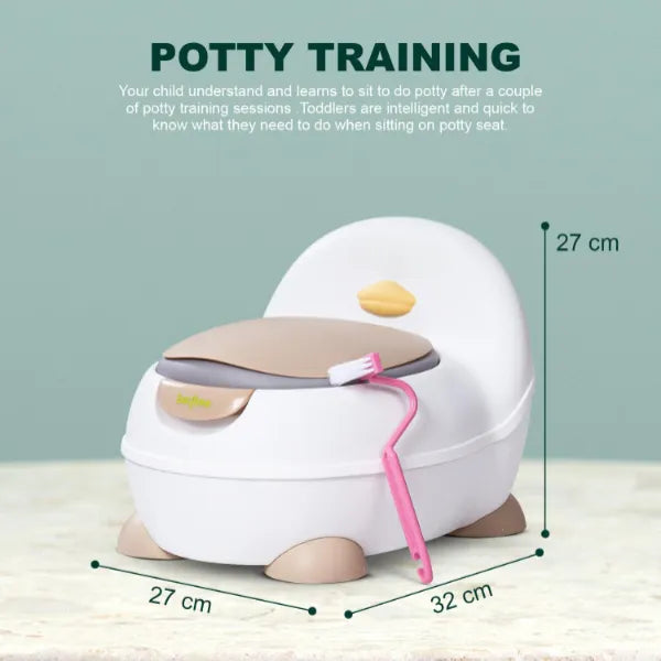 Baybee Ducky Potty Seat Western Toilet Kids And Babies-White Pink alternate