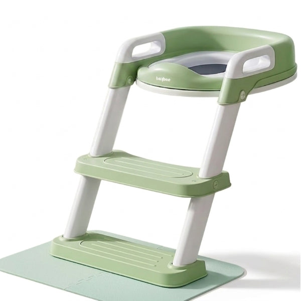Baybee Elivop Baby Potty Training Seat With Ladder For Kids – Adjustable Toilet Trainer With Anti-Slip Design, Comfortable Cushion & Easy Clean Features – Green