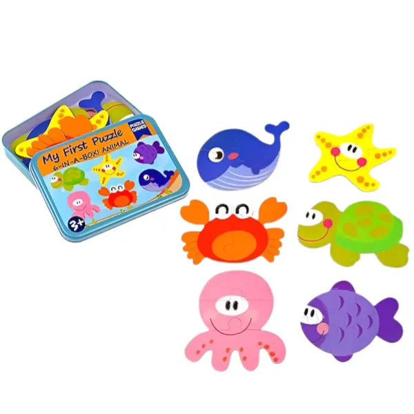 My First 6 In 1 Jigsaw Puzzle Animal
