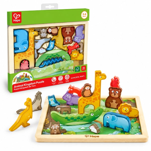 Hape Animal Kingdom Educational Wooden Puzzle for Kids