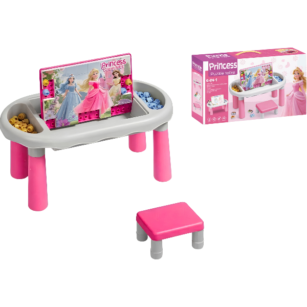 Diy Princess 6-In-1 Jigsaw Block Set With Writing Board & Chair Age 3+