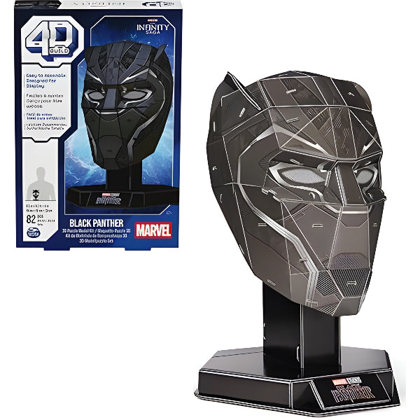 4D Build Marvel Black Panther 3D Puzzle Model Kit With Stand – 82 Pieces Collectible