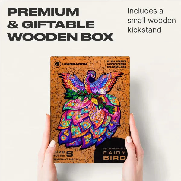 Unidragon Fairy Bird Wooden Jigsaw Puzzle - Small - 107 PCS (PZLT53)