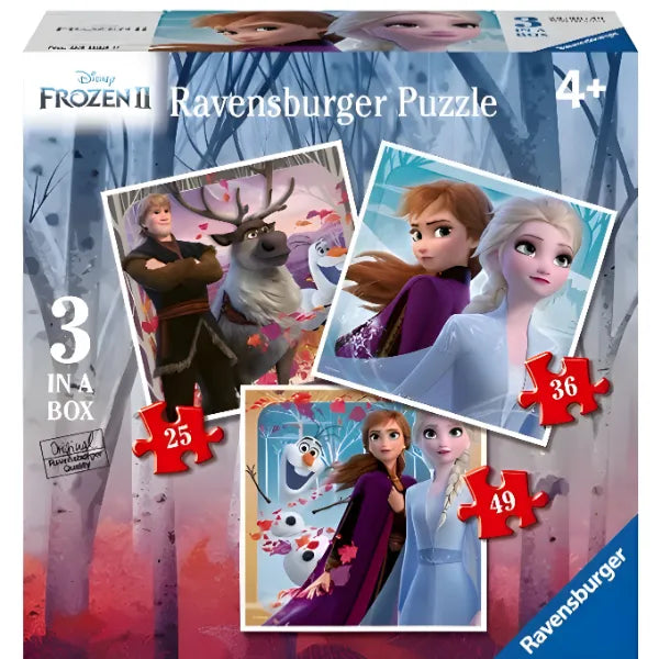 Ravensburger Disney Frozen Winter Adventures Puzzle Box 3 X 49-Piece Jigsaw Puzzles