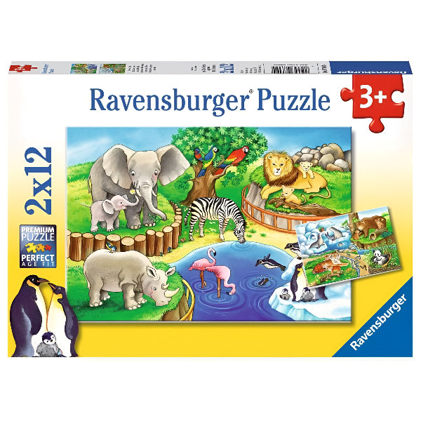 Ravensburger Animals In The Zoo Jigsaw Puzzle Game – 2 X 12 Piece