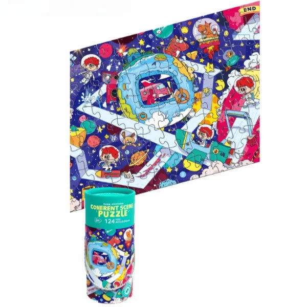 Space Adventure Coherent Scene Puzzle-124 Pieces