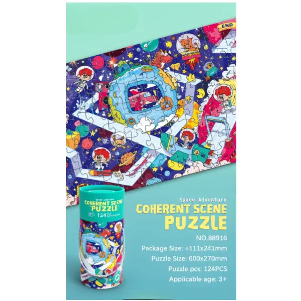Space Adventure Coherent Scene Puzzle-124 Pieces alternate