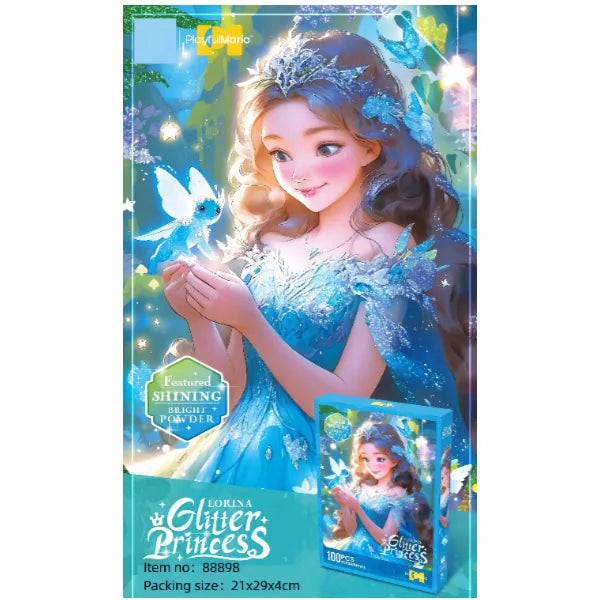Lorina Glitter Princess Jigsaw Puzzle-100 Pcs