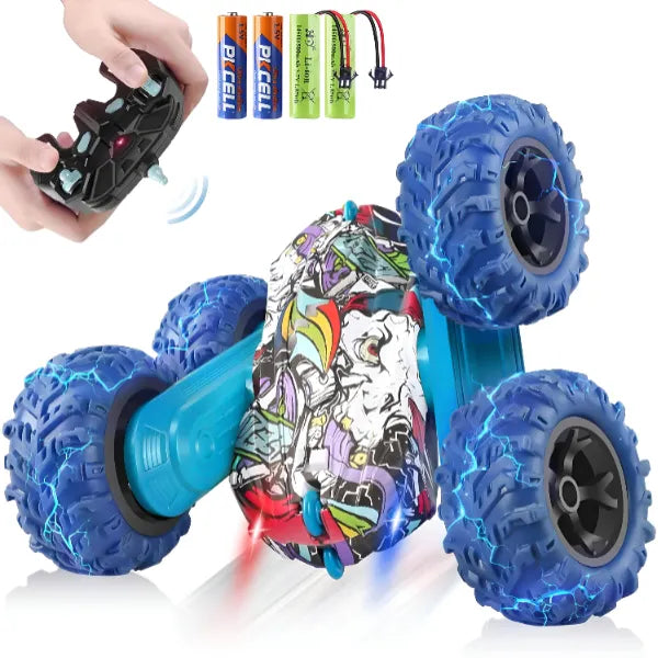 Multicolor Double Sided Friction Powered Remote Control Car