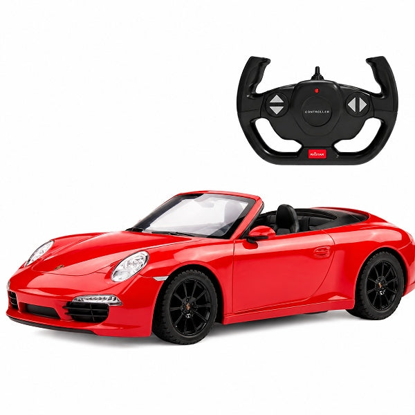 Rastar  Porche 911 Carrera  Cabriolet Remote Control Car-Cabriolet-  Electric Sport Hobby Racing Car-Scale 1:12- Red