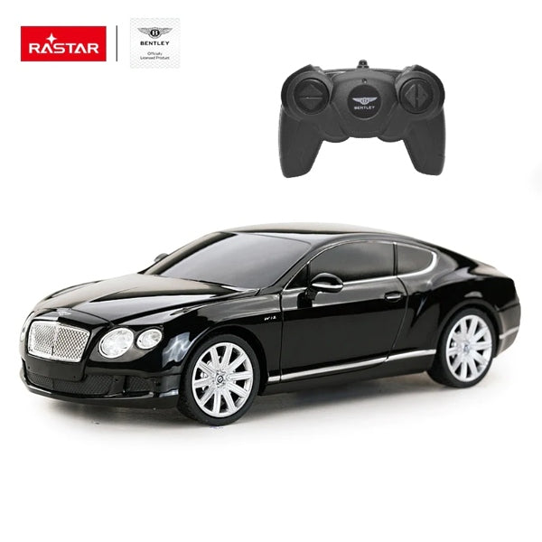 Rastar Bentley Continental Gt Speed Remote Control Car- 1:24 Scale-Black