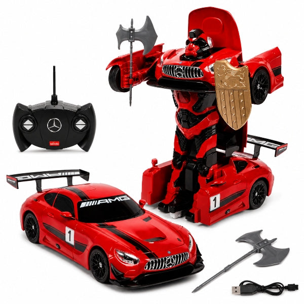 Rastar 2 In 1 RC Transformable 1:14 Mercedes-Benz GT3 Remote Control Car-red