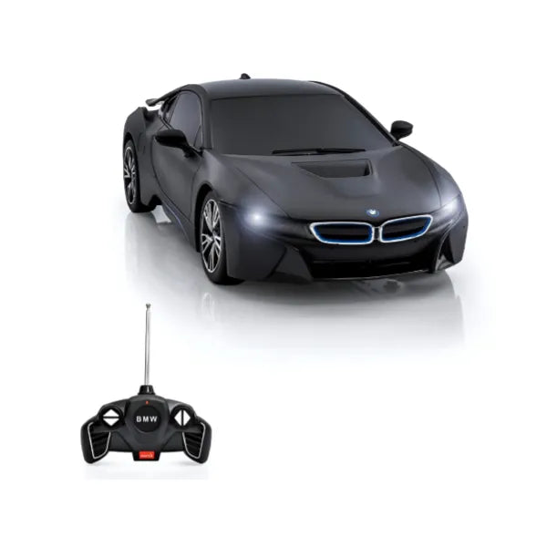 سيارة ألعاب سباق BMW i8 من راستار بجهاز تحكم عن بعد - مقياس: 1:18 - أسود مطفي