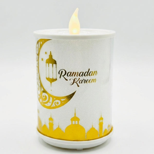 فانوس رمضان كريم ذهبي دافئ للديكور الاحتفالي