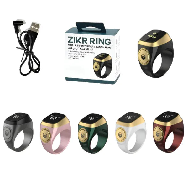 Smart Thasbeeh Ring With Light-Assorted Colors-1 Pieces Set