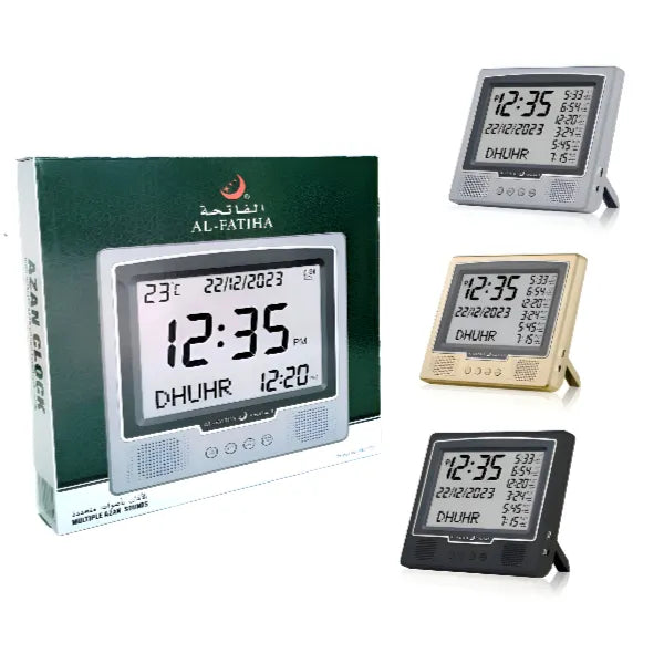 Digital Azan Prayer Clock Asst. 1 Pieces Set