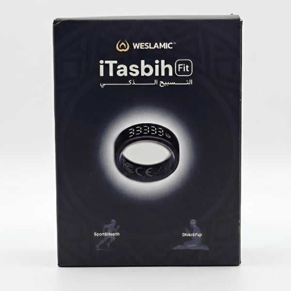 Weslamic Itasbih Fit Smart Ring – Digital Dhikr Counter With Health & Wellness Tracking (Size 10)