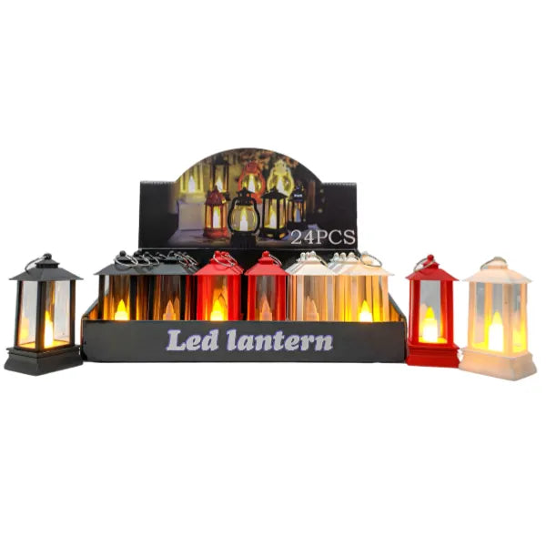 Ramadan Kareem Decorative Plastic Led Lantern-Small Size-Assorted Colors