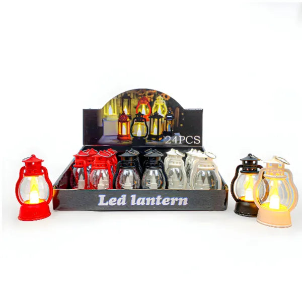 Ramadan Kareem Decorative Plastic Led Fanoos-lantern-9 Cm- 1 Pieces Set