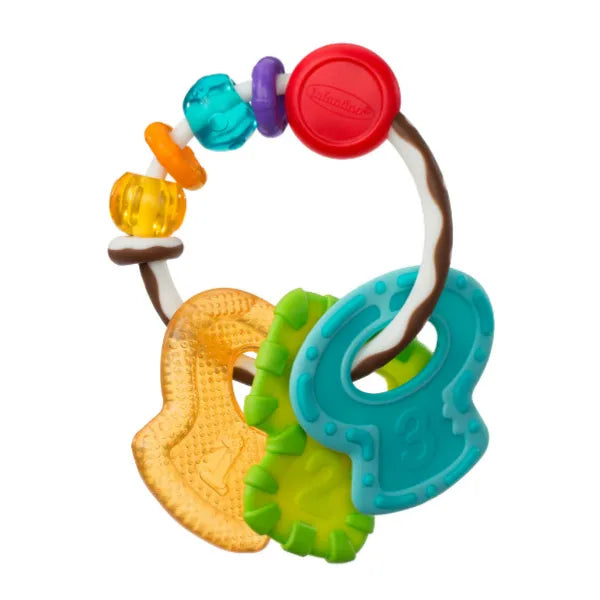 Infantino Cool & Chew Teether Keys-Three Sensory Stimulating Baby Teether Toys