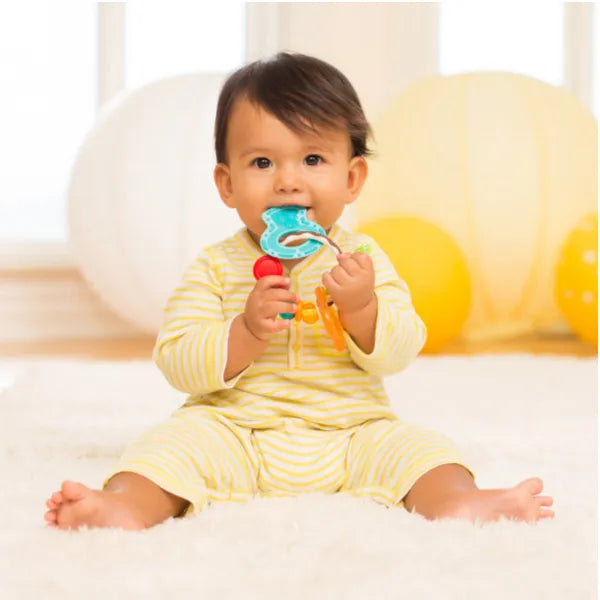 Infantino Cool & Chew Teether Keys-Three Sensory Stimulating Baby Teether Toys alternate