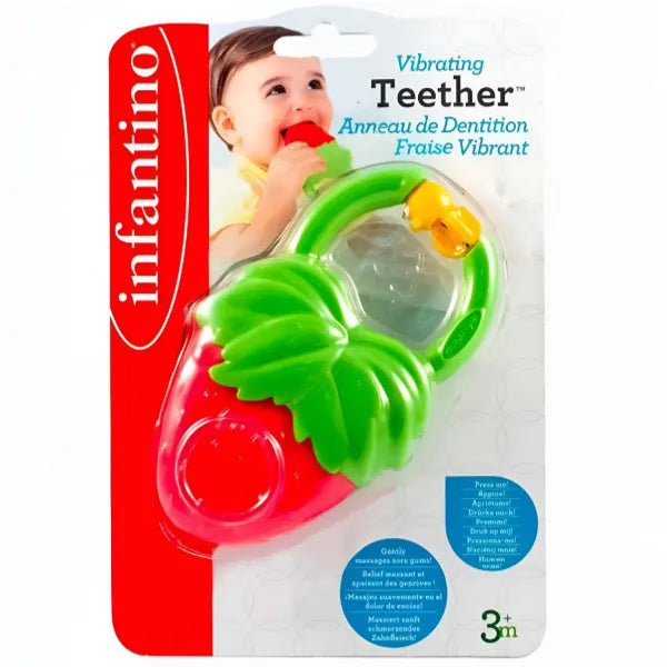 Infantino Vibrating Strawberry Teethers  For Babies and Toddlers
