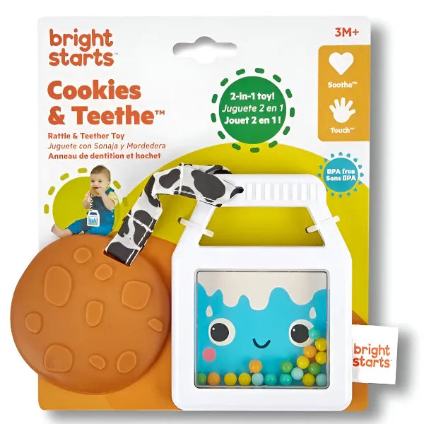 Bright Starts Cookies & Teethe 2-in-1 Rattle and Teether Activity Toy alternate