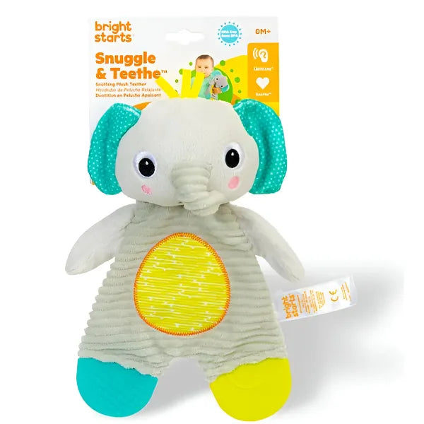 Bright Starts Snuggle Teethe Plush Peg Toy -Elephant alternate