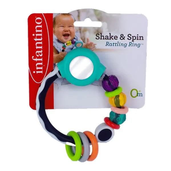 Infantino Shake & Spin Rattling Ring For Babies and Toddlers
