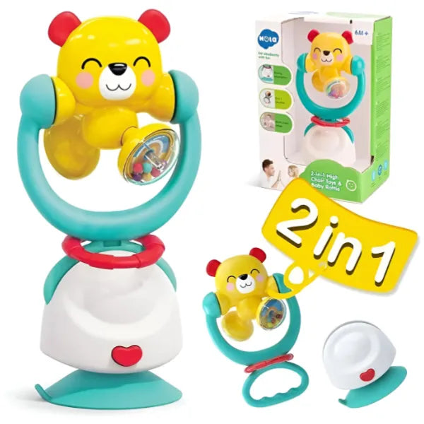 Hola 2 In 1 High Chair Toys & Baby Rattle V1 Toys (RLLT23)