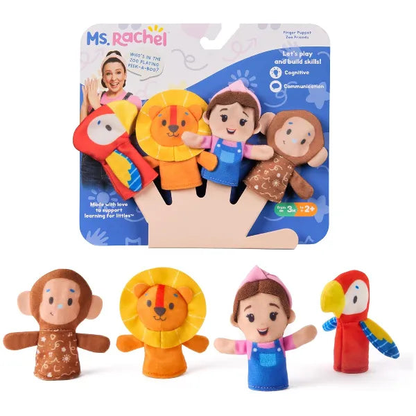 Ms. Rachel Zoo Friends Finger Puppets – Educational Animal Toddler Toys