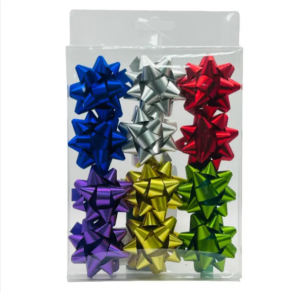 Gift Wrapping Bow Ribbon 6 Colors Assorted Pack Of 12 Pieces