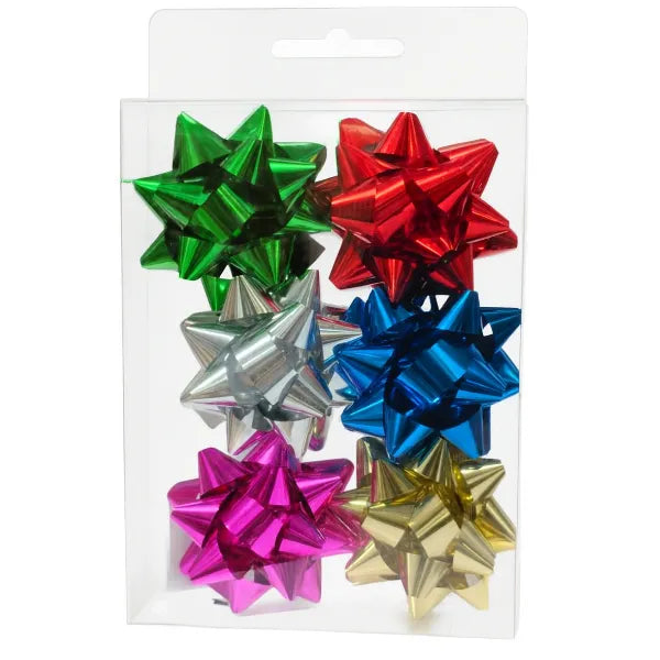 Gift Wrapping Ribbon Bows – 6-Piece Assorted Set