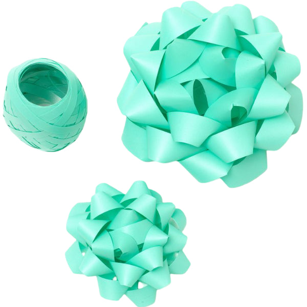 Legami Bow & Ribbon Gift Wrap Set – Aqua (2 Bows + 10M Ribbon) alternate