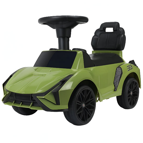 Orbic Ride-On Car – Red Toddler Car With Lights And Music - Green